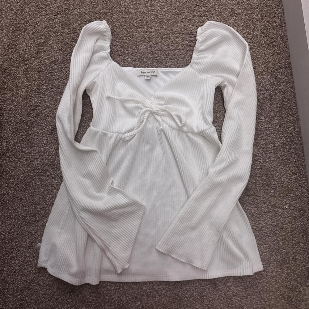 White Long Sleeve Top